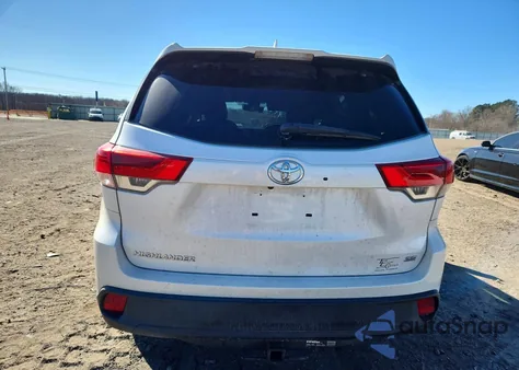 2018 Toyota Highlander Se from USA, damaged, VIN 5TDKZRFH4JS285204